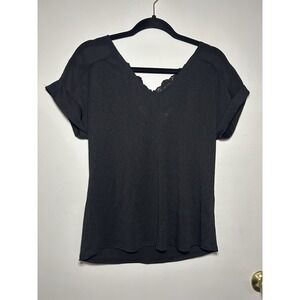 Mine Woman's Blouse Romantic Dark Feminine Lace Details Vampire Dark Fairy M